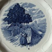6 assiettes à dessert Moulin des loups Amage décor Delf