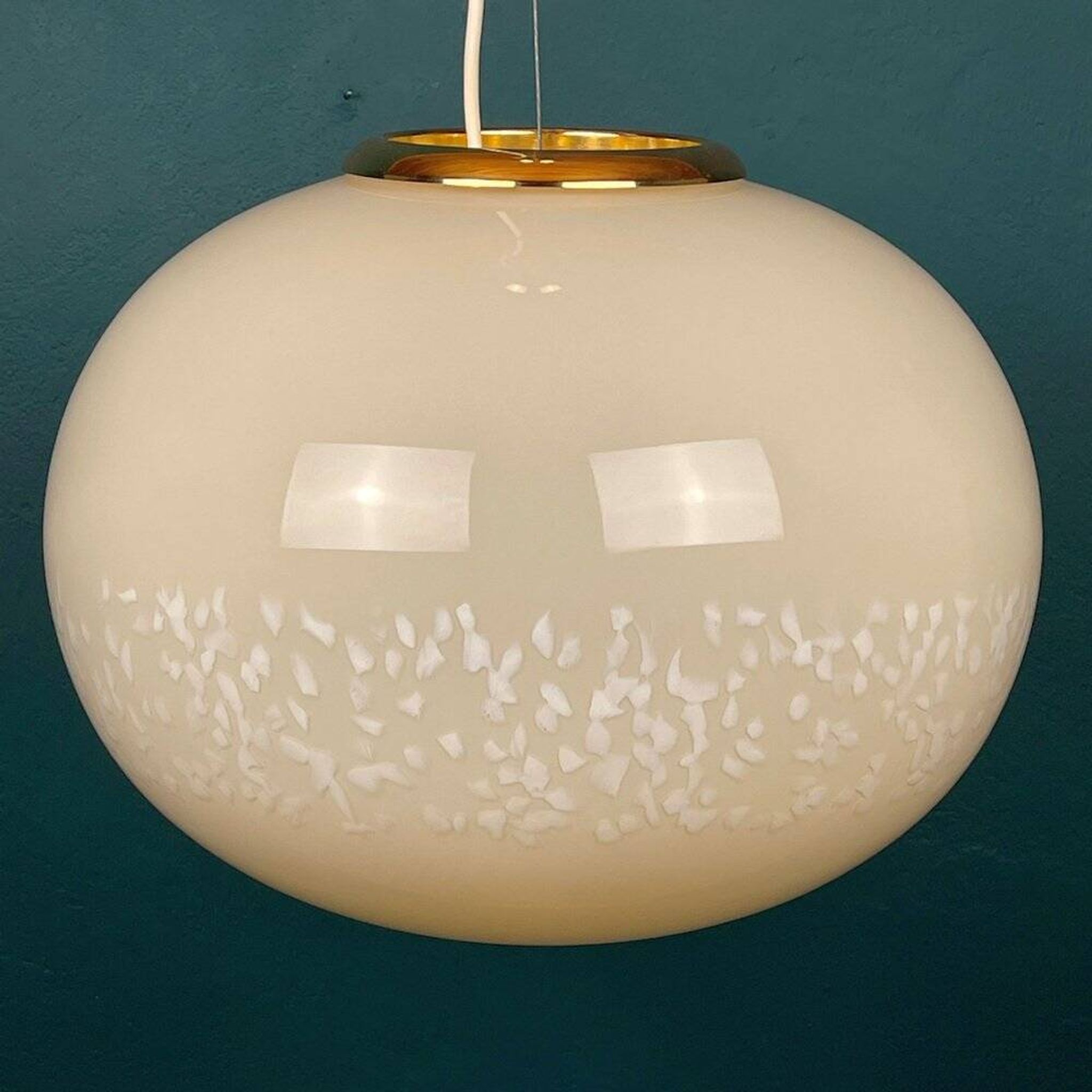 Suspension Murano Beige Italian from Murano glass, 1970s