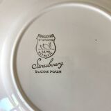 St Amand dessert plates, hand decor, Strasbourg model