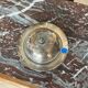 Old stamped silver metal butter dish