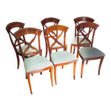 Set of 6 cherry wood chairs