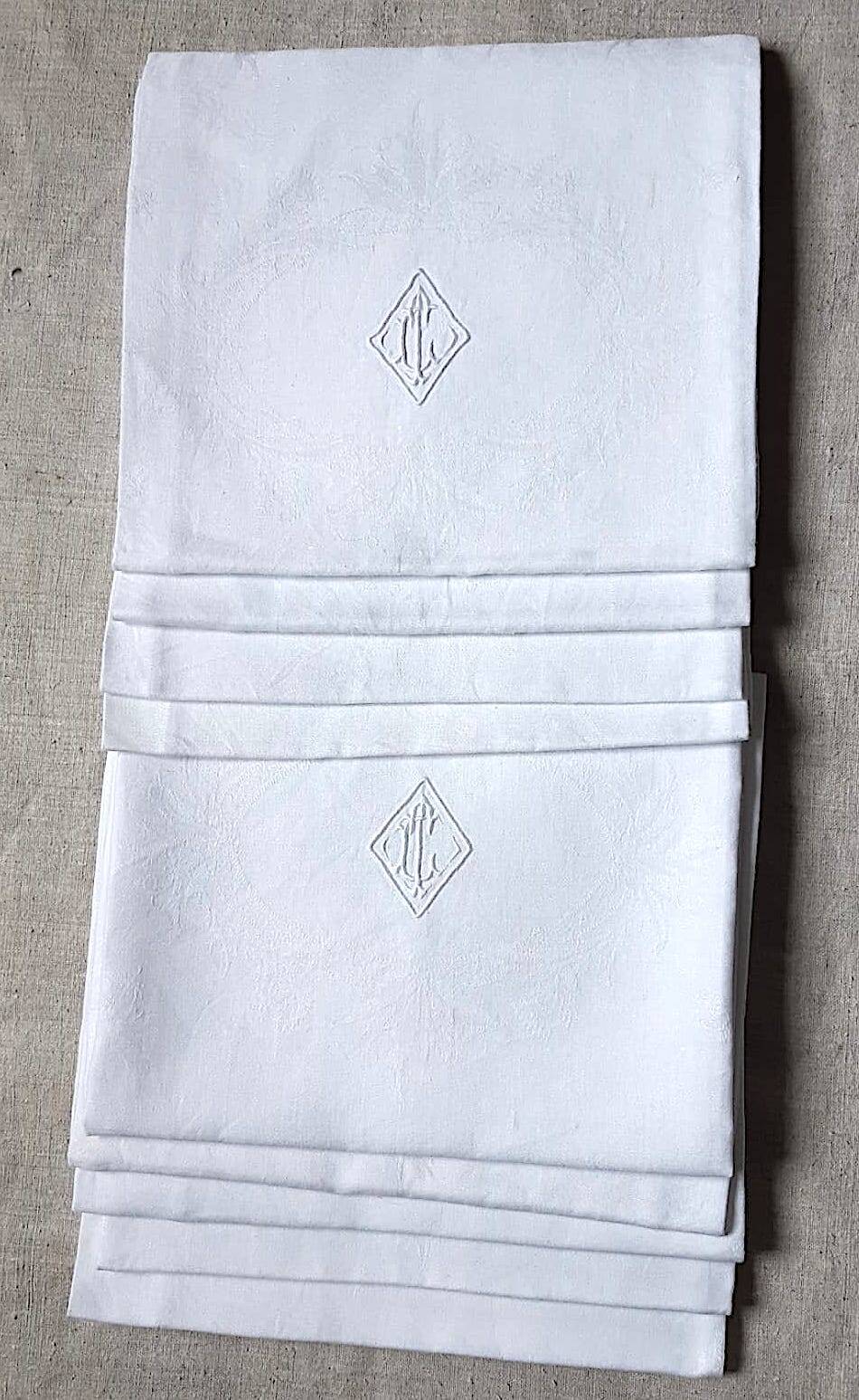 9 19th monogrammed 19th century party napkins