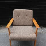 Armchair in wood and fabric 1960