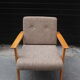Armchair in wood and fabric 1960