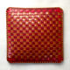 Coussin rétro imitation cuir  35x35cm
