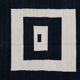 Black and cream kilim area rug 253 x 338 cm