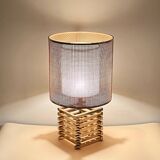 Rare Vintage Brass Lamp 'Spiga' Tronconi, 1960s