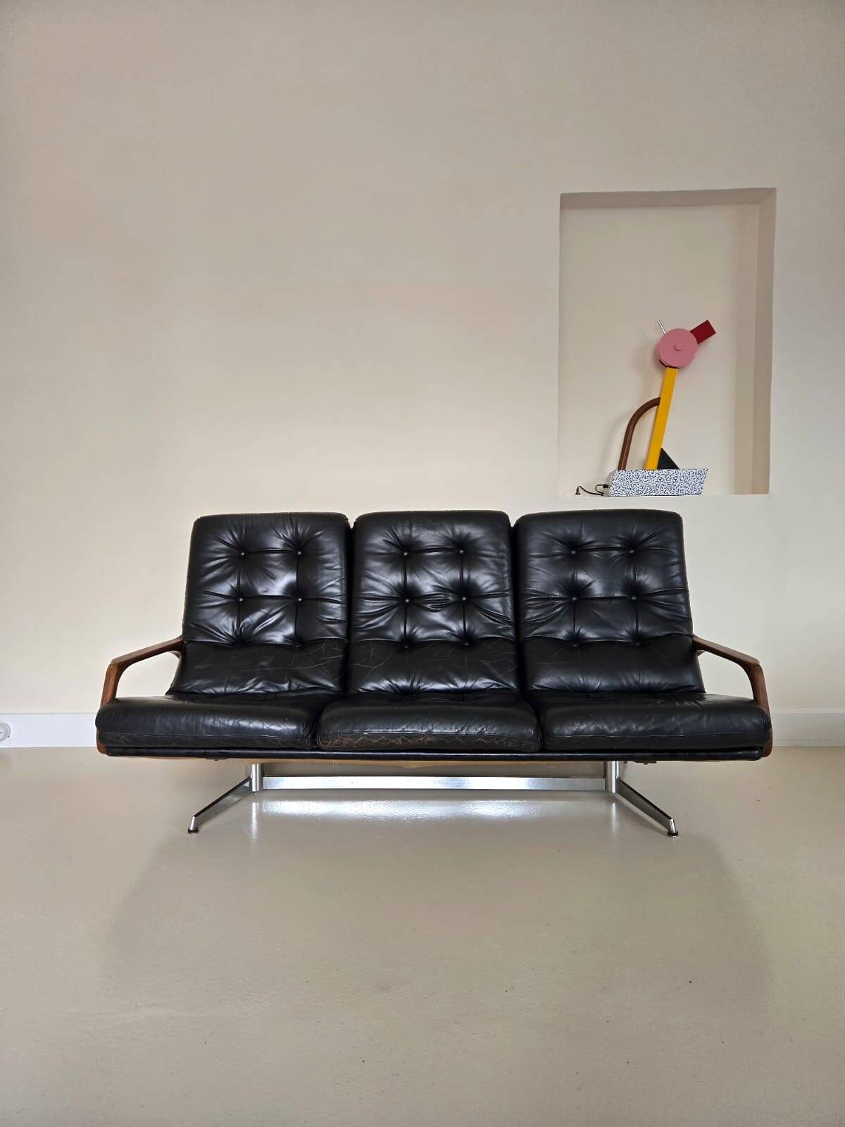 Leather sofa - 3 seater by Eugen Schmidt