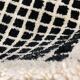 Handmade black square rug size 150 x 250 cm