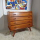 Commode vintage scandinave pieds compas année 50