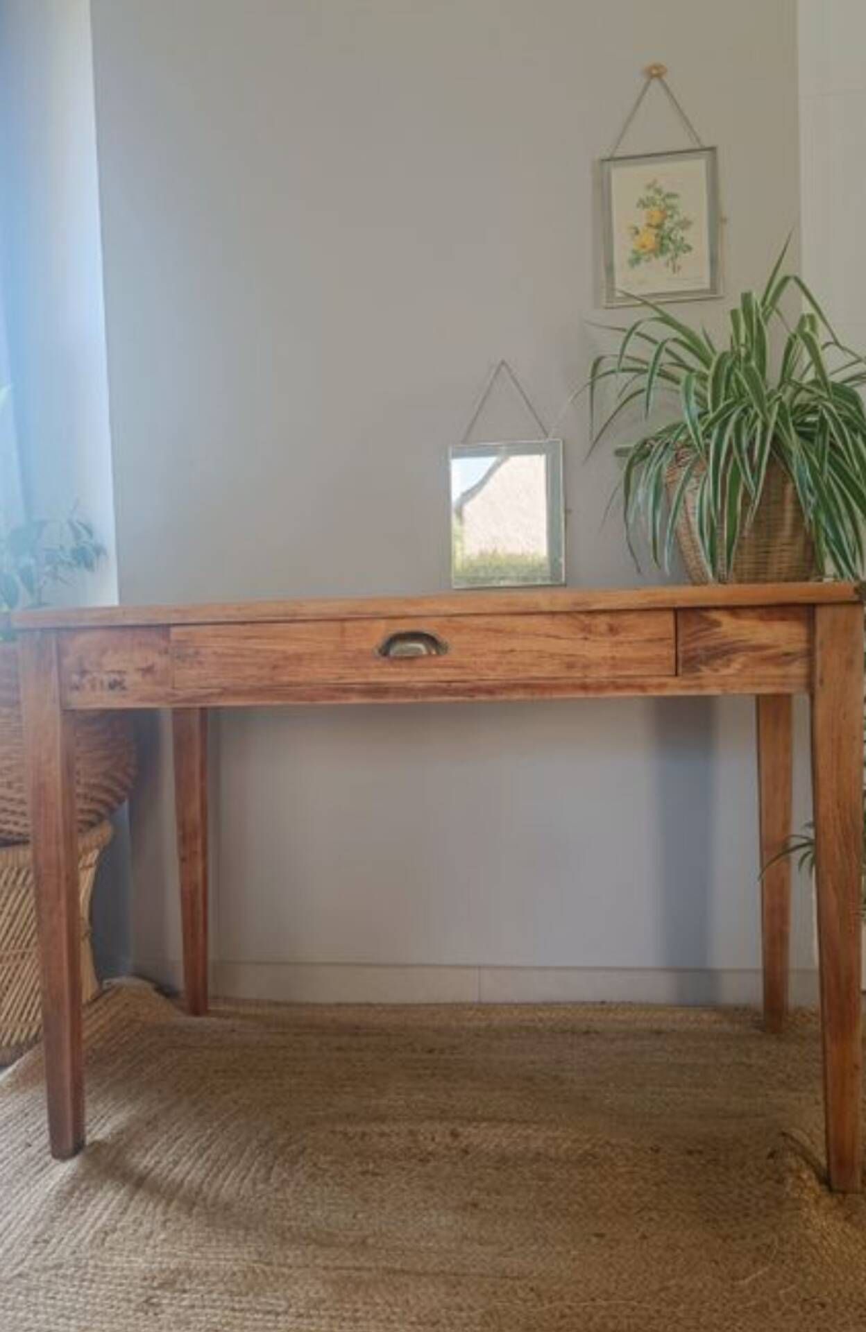 Old wooden table with drawer – Vintage desk