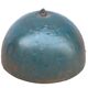 Metal hanging lamp with its original blue-green colour