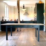 Old farm table with drawers