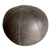 Medicine ball de sport, gym en cuir brun, 1950