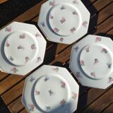4 flat plates in Limoges porcelain