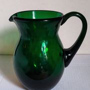 Vintage Empoli blown glass jug