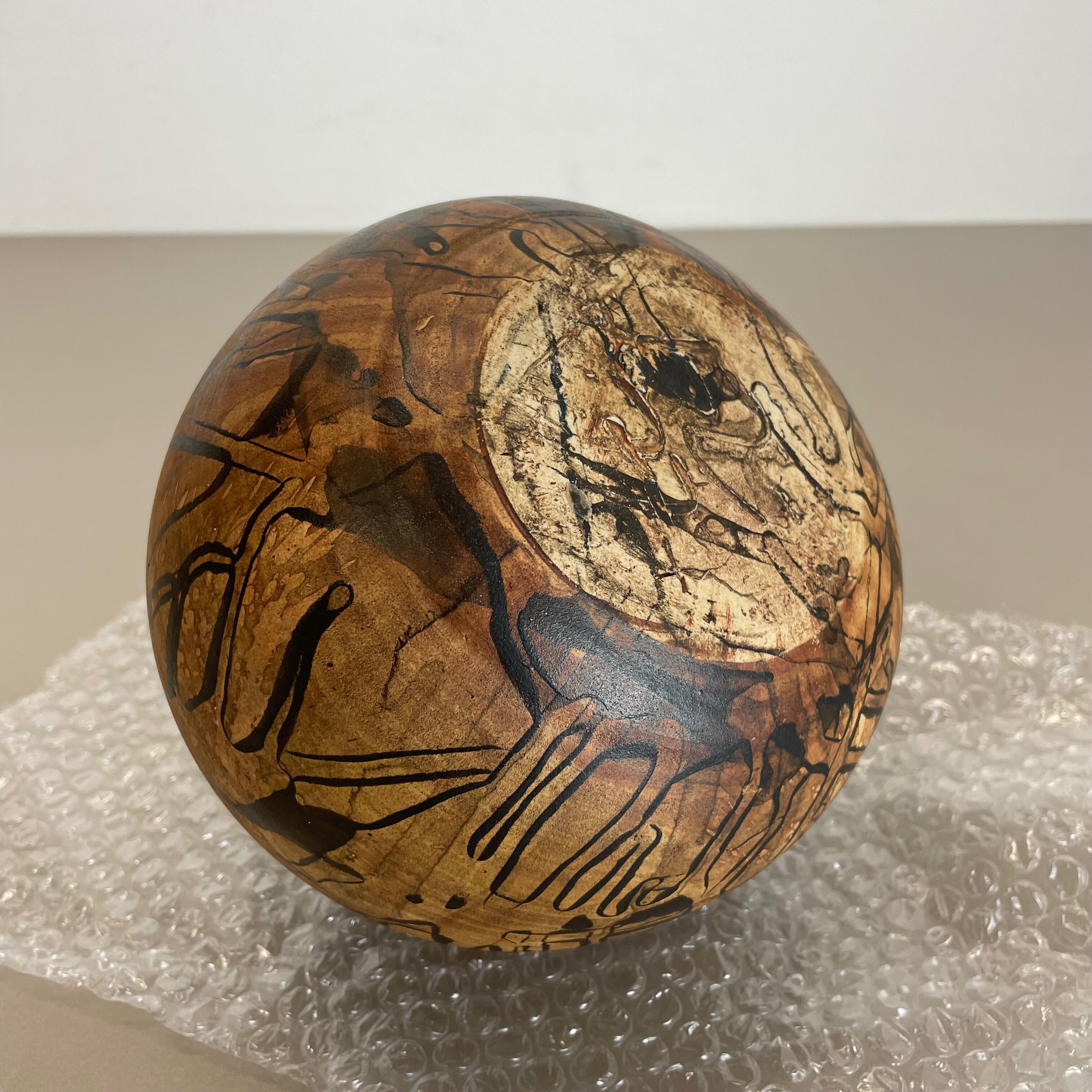 Vase en poterie d’atelier en céramique abstraite par Gerhard Liebenthron, Allemagne, années 1970