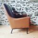 Armchair in leatherette of the 1960s