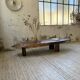 Table basse années 50 plateau bois exotique XXL