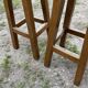 4 high bar stools in solid oak