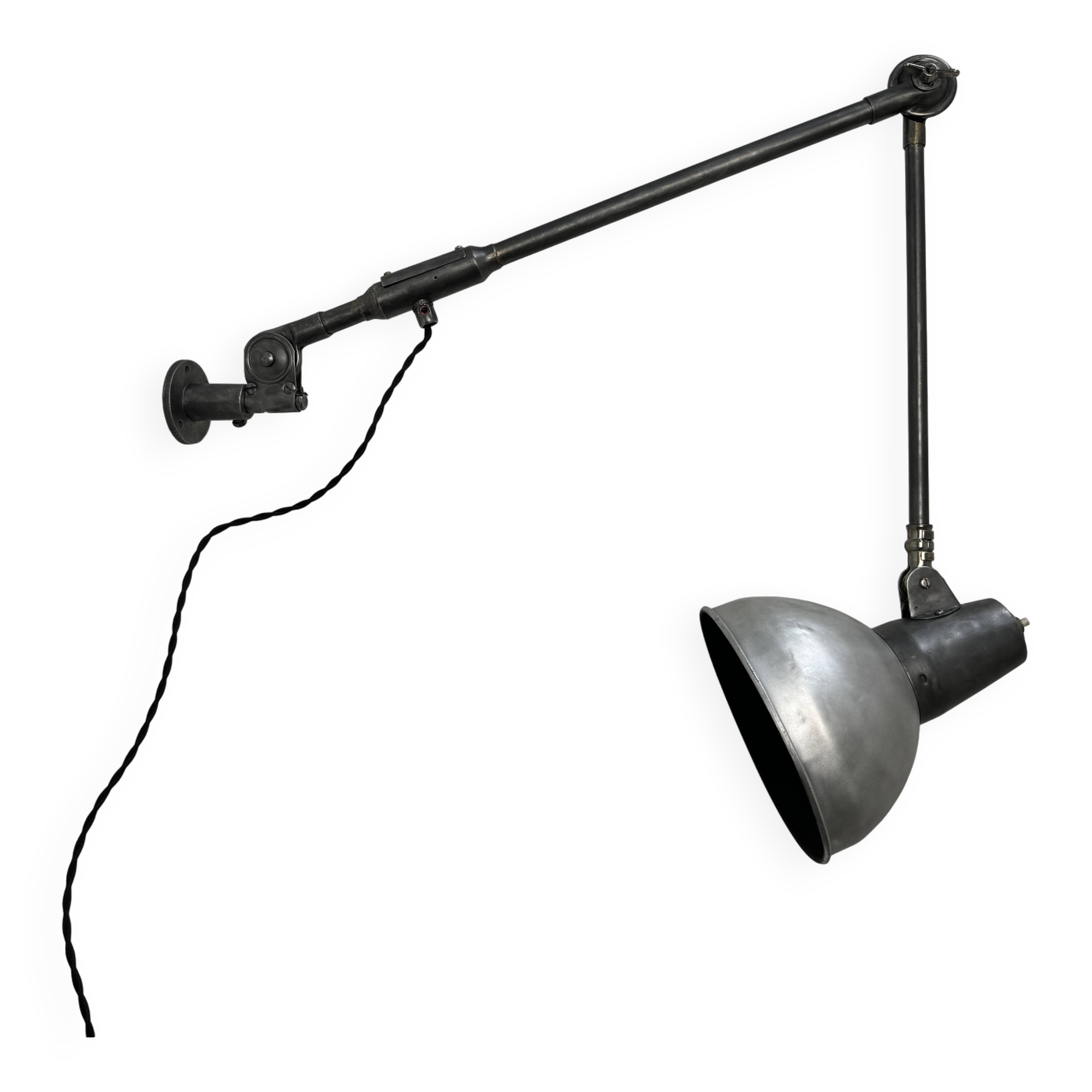 Antique large German industrial wall lamp "sis"