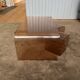 Set of 3 nesting coffee tables in smoked glass – 1970s design