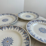 Set of 4 plates Terre de fer St Amand