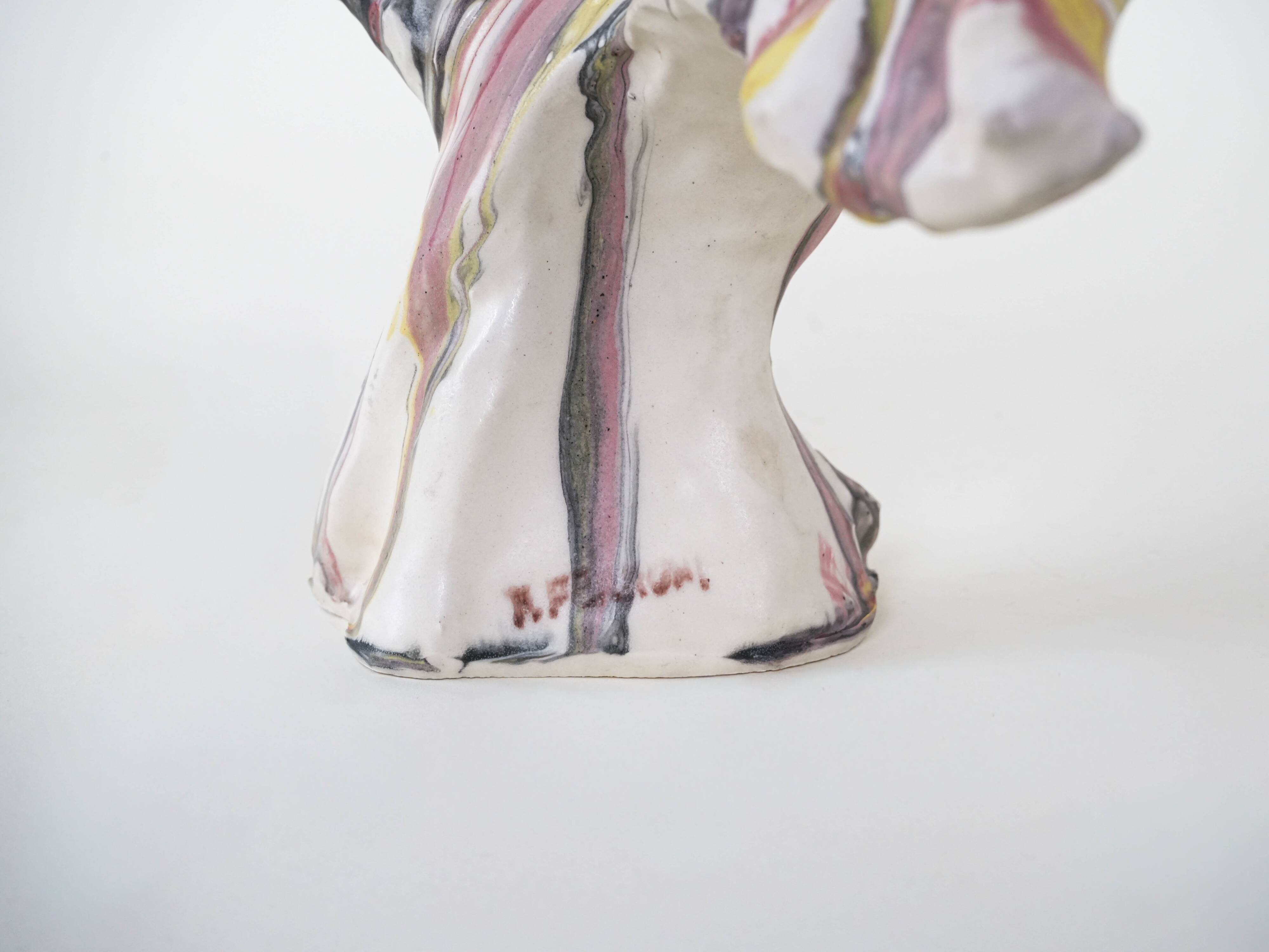 Ceramic bird sculpture, Italian design, 1970s, manufacturer: F. Ferroni