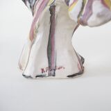 Ceramic bird sculpture, Italian design, 1970s, manufacturer: F. Ferroni