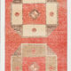 2x12 pale red turkish runner rug, 75x385cm
