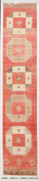 Tapis turc rouge pâle, 75x385cm