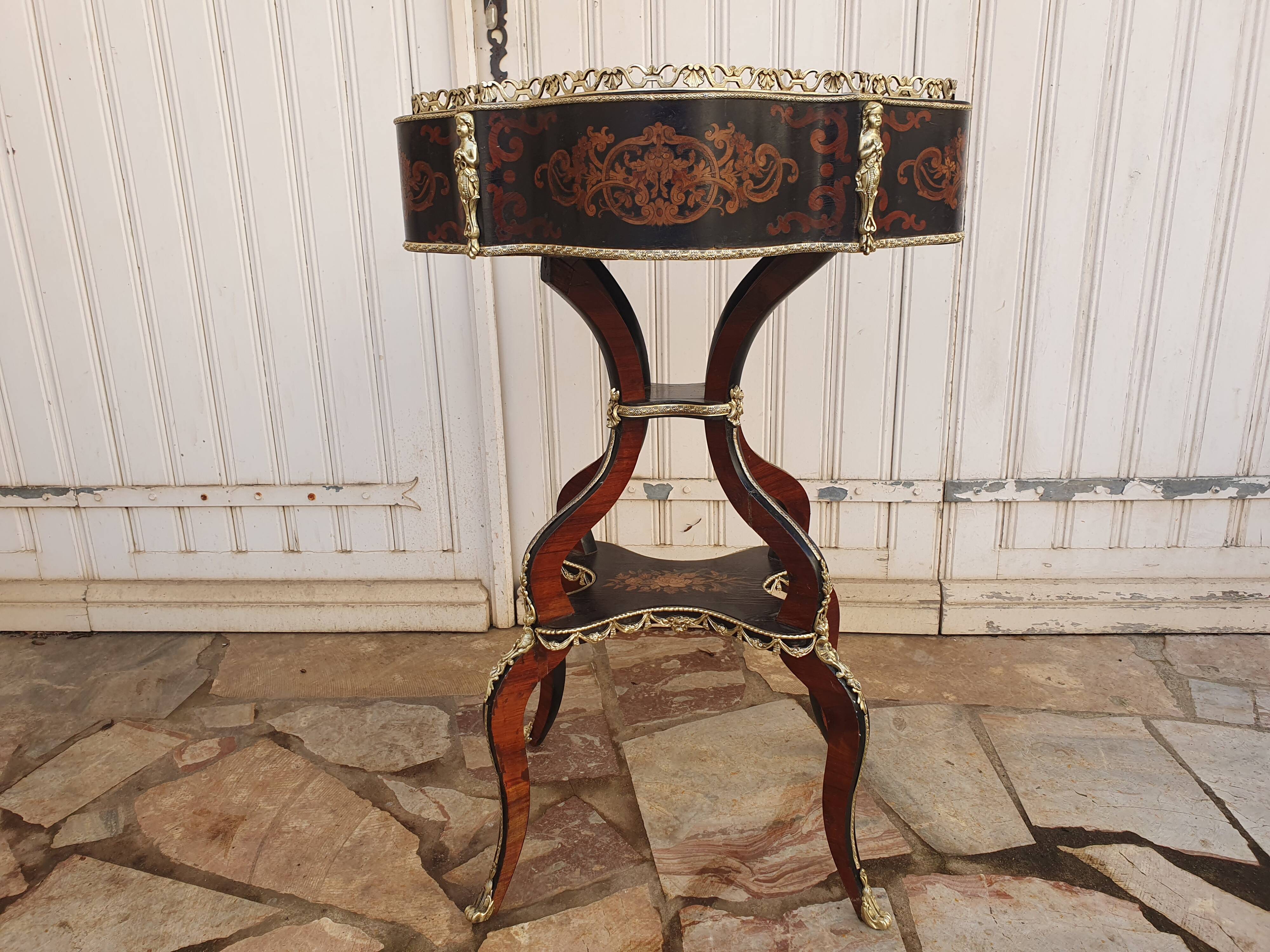 Napoleon III planter in marquetry, 1860 period