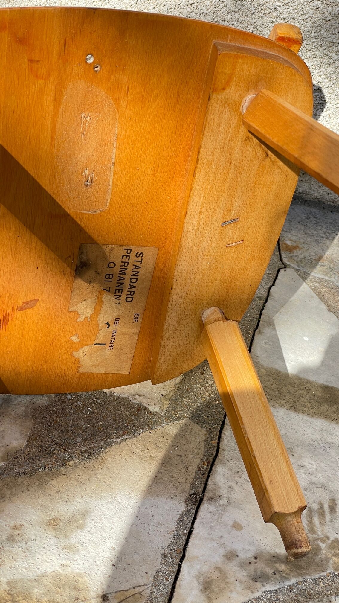 Fauteuil vintage pour enfants en bois