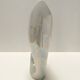 White and Iridescent Blue Ceramic Vase / Centerpiece by Lusso, Italy