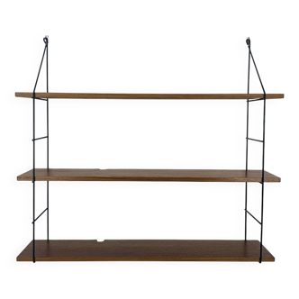 Etagère string, teck et métal, années 60