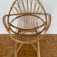 Armchair basket in vintage rattan 60's