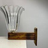 Murano Glass Wall Lamps attributed to Ercole Barovier, Italy, 1940s, Set of 2
