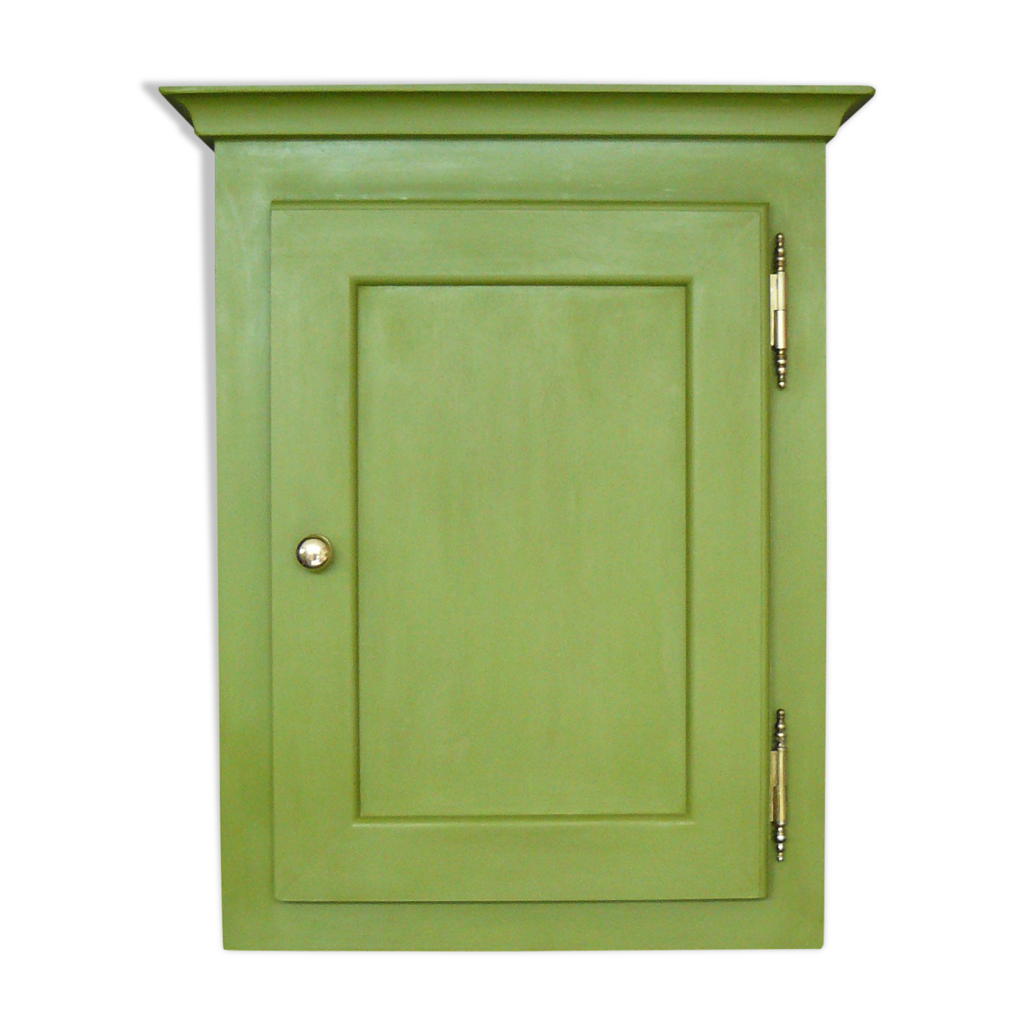 Green cabinet to hang painted and waxed