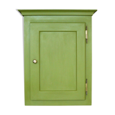 Green cabinet to hang painted and waxed