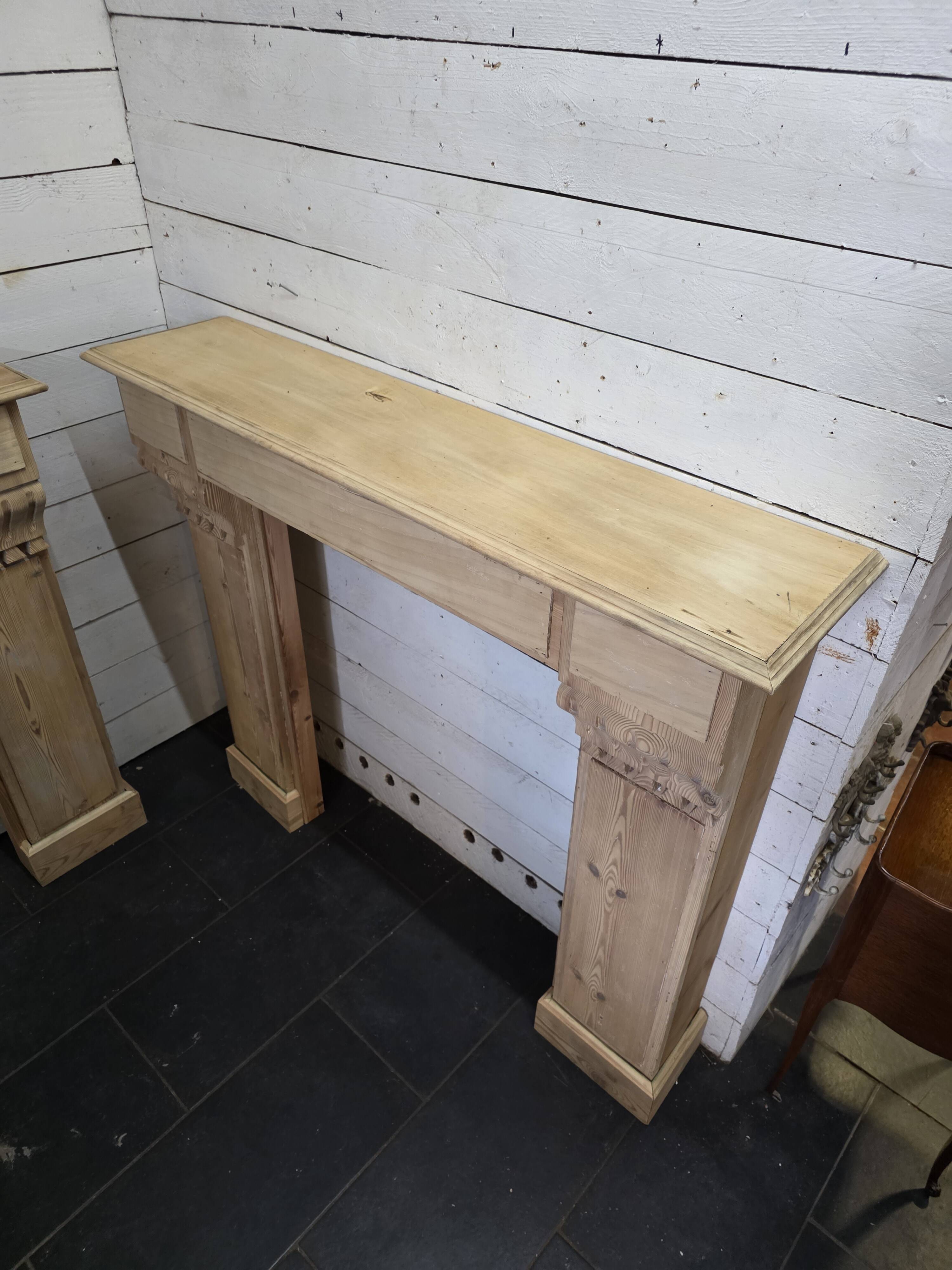 Wooden fireplace
