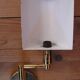Swivel wall for indirect lighting, vintage 70's Golden brass