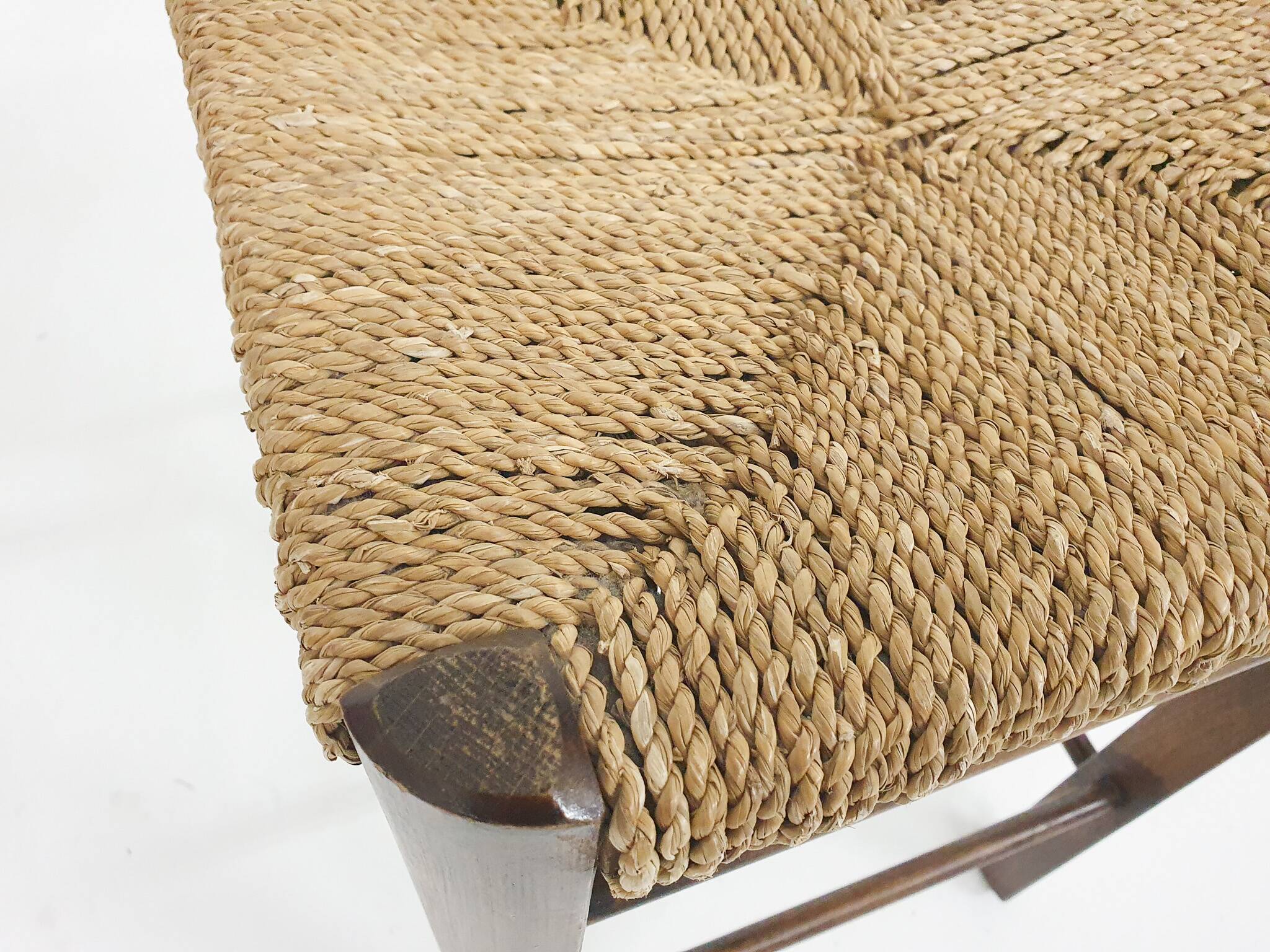 Small rattan bar stool, The Netherlands 1950's