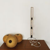 Triple wicker ball floor lamp
