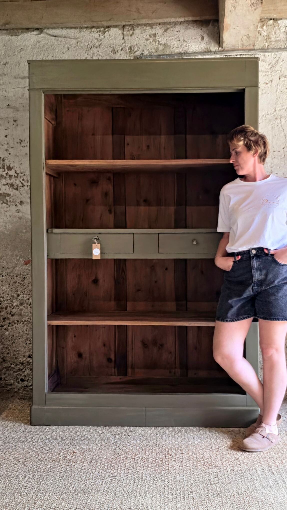 Renovated antique walnut library | Louise