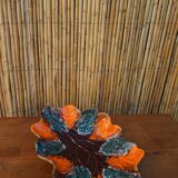Vintage orange Vallauris dish