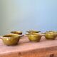 6 glazed clay bowls