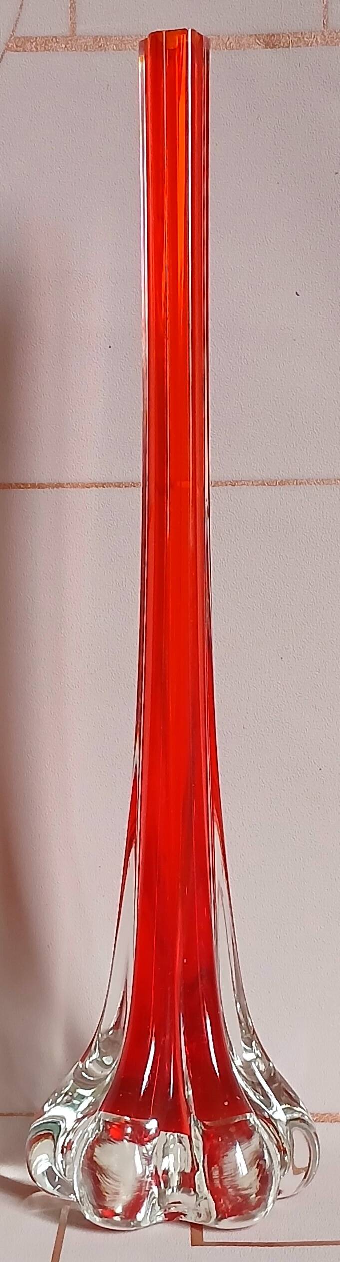 Blown glass soliflore in Murano style
