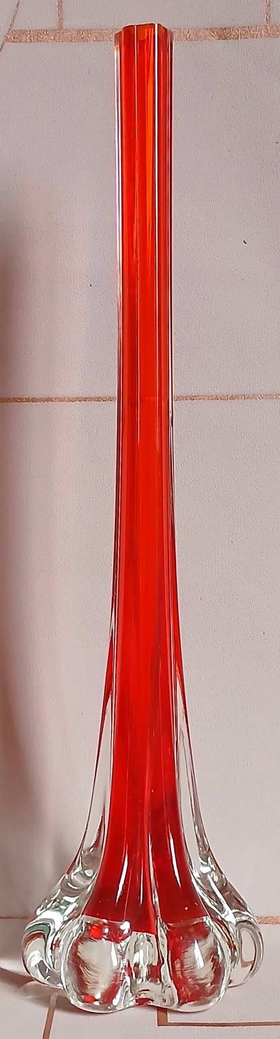 Soliflore en verre soufflé style Murano