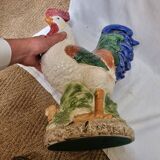 Coq en faïence Comoléra xixeme