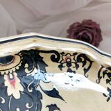 Decorative earthenware plate from Salins France decor Quevilly 25.5 cm